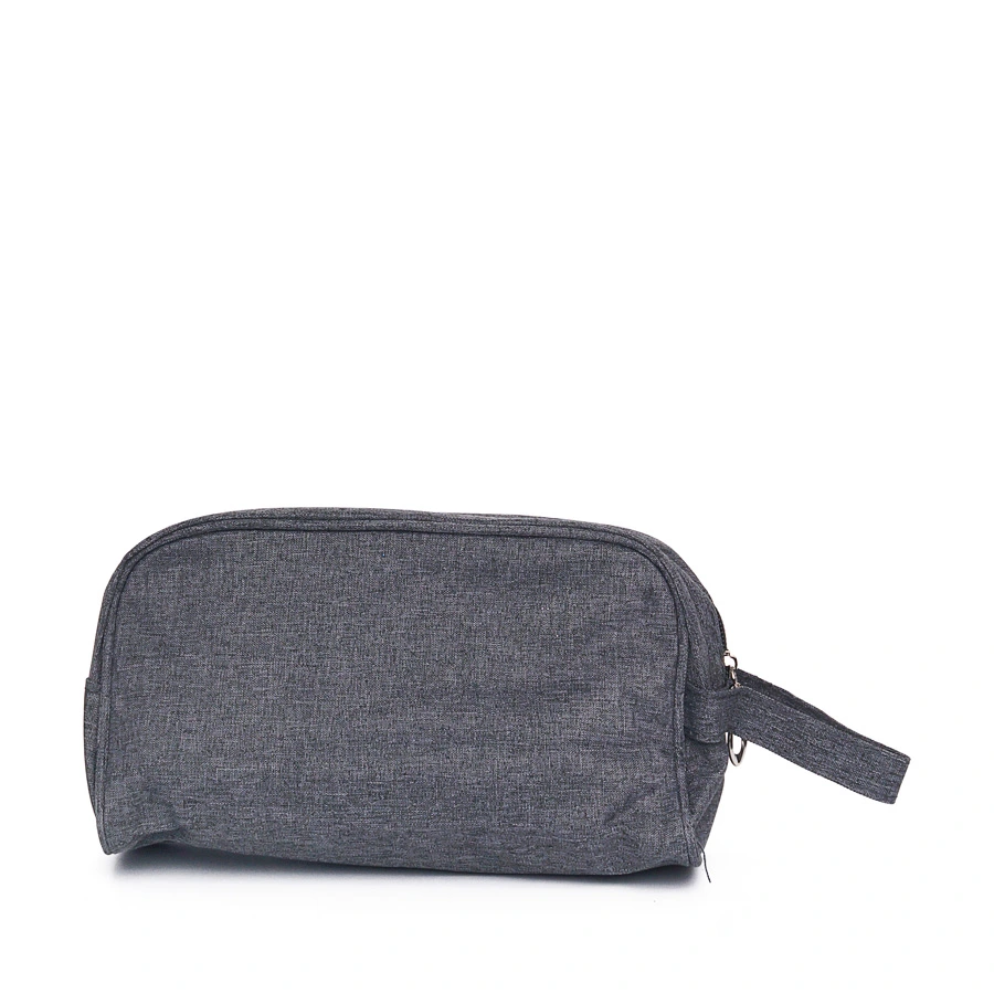 Серая косметичка из текстиля